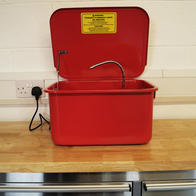 Parts Washer / Bench 3.5GL, 3.5 Gallon / Engine Cleaner Washer, Red