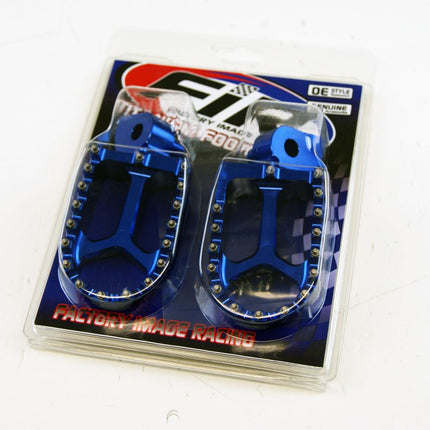 Foot Pegs Blue Fantic/yamaha, FIR ASF-04, Cnc Alloy, 17D-27411-00-00, 17D-27421-00-00