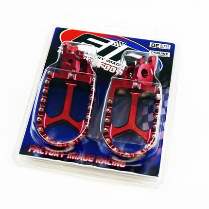 Foot Pegs Red Honda CR CRF, FIR ASF-01, Cnc Alloy