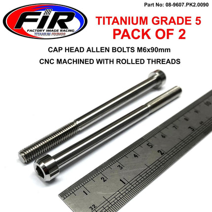 Titanium Allen Bolt M6x90, Grade 5 Ti - Pack Of 2