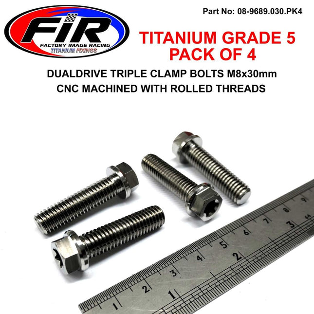 GR5 Titanium Bolt M8x30mm PK4, Triple Clamp Bolts / Dualdrive, / KTM Re: 25080406