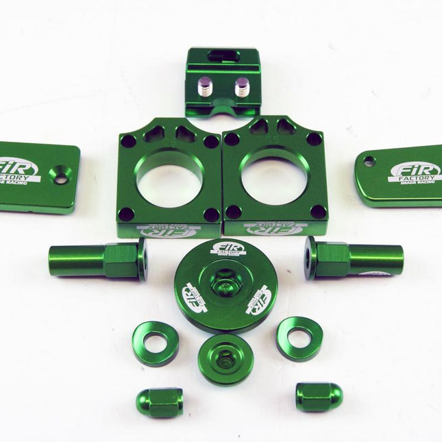 11PC Bling Kit Kawasaki 250/450, FIR CPK-201, Cnc Alloy, Axle Block, Caps, Tyre Nut