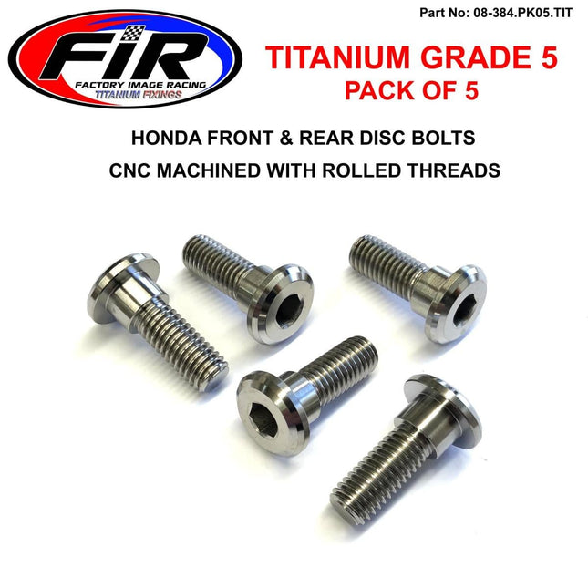 Ti GR5 Bolts Disc Honda KIT/5, Titanium Front Or Rear Kit, / FIR Brand