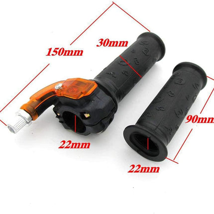 THROTTLE MINI GRIP SET, Handle Grip Throttle Clamp 49cc Pocket Bike Mini Moto Quads Twist Throttle Accelerator Grip