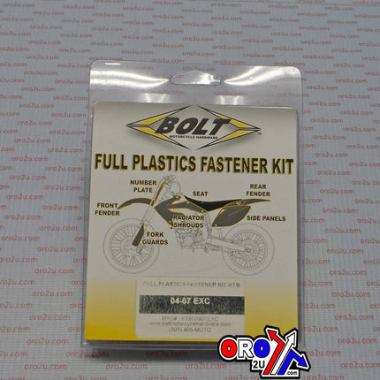 Plastic Bolt Kit KTM Exc 04-07, Bolt Hardware KTM-0407EXC