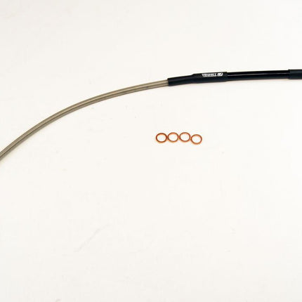 Hose Rear Brake Silver / Blk, Venhill H02-2-044/P-CL, 43310-MKE-A51, Honda CRF 450 L/x