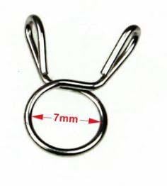 Hose Clamp / Clip ID: 7mm Pack 50, OD Pipe Dia Range 7.5mm - 8mm