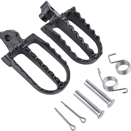 Foot Pegs Steel Blk + Fittings, Honda CRF50/CRF70/CRF80/CRF100/CRF150