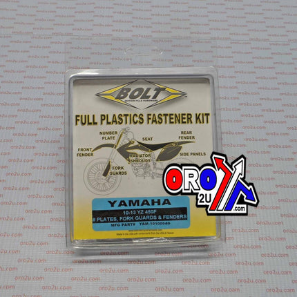 Plastic Bolt Kit YZF450 10-13, Bolt Hardware YAM-1010004G
