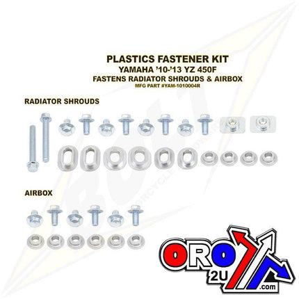 Plastic Bolt Kit YZF450 10-13, Bolt Hardware YAM-1010004R