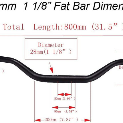 Taper Handlebar Kit Med Black
