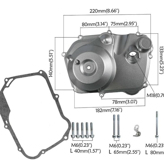 Clutch Cover 125cc Lifan, Electric Start Models, Check Sizes