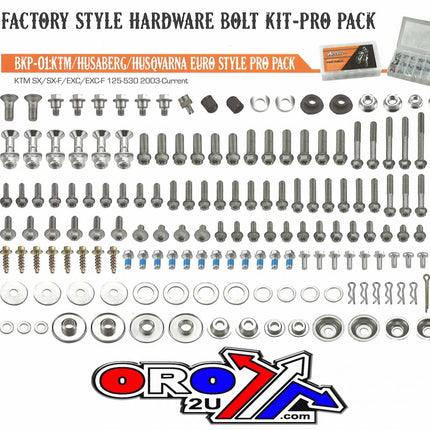 Bolt Kit Factory KTM Husqv, Pro Pack Husaberg 160 pcs kit