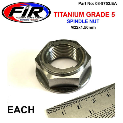 GR5 Suzuki Rear Spindle Nut, Ti-GR5 Insert M22x1.5mm / Each, 64721-13K00