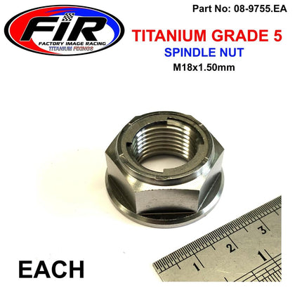 GR5 Yamaha Rear Spindle Nut, Ti-GR5 Insert / M18x1.50mm / Each, 90185-18009-00