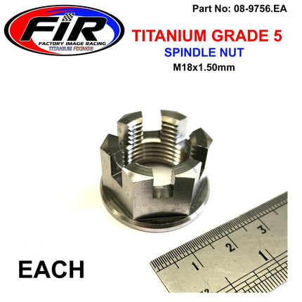 GR5 Suzuki Rear Spindle Castle Nut, M18x1.50mm / 08314-4018A Each