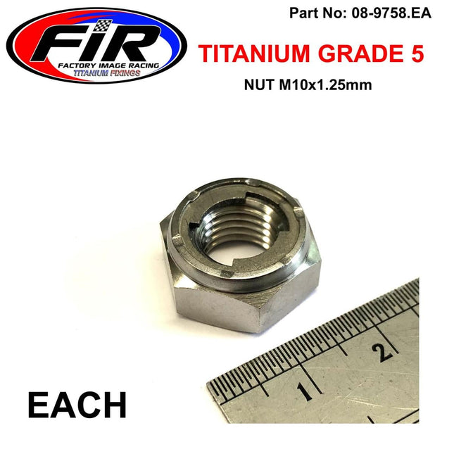 GR5 M10x1.25mm Insert Lock Nut, Ti-GR5 Insert Yamaha Honda Each, 90185-10012 90306-KZ4-711