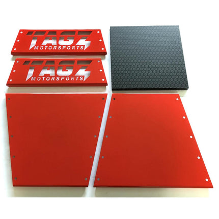 Tagz Factory MX Stand Panel Set, Finish Gloss Red RAL3020