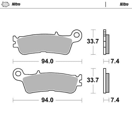 Brake Pads Sintered Nitro, Moto-master 099821, FA755