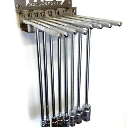 Tagz Organiser T-bar Rack S Steel, Stainless Steels 304 Brushed DP1, Fits Up To 8 T-bars