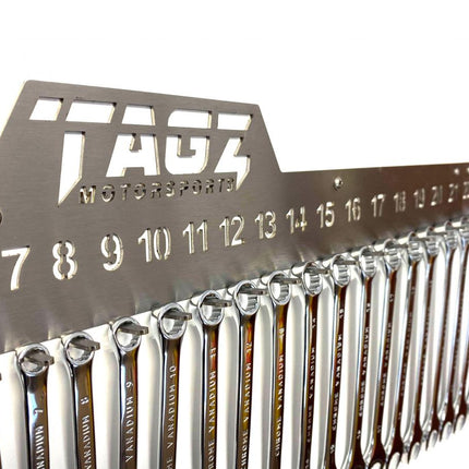 Tagz Spanner Rack Stainless Steel, Suit 25 Spanners 6mm-32mm, Spanner Organiser
