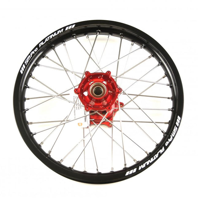 19x2.15 Wheel Gasgas Blk/red/sil, Black Rim, Red Hub, SP052.03.81.01.99 Nickel Nipples
