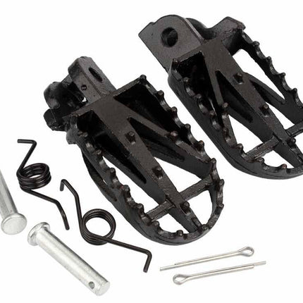 Foot Pegs 87-96 Yamaha YZ WR 125 250 Black Steel 1102463