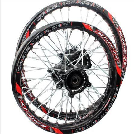 WHEEL SET 1.85 x 14 & 1.60 x 17, 90cc 110cc 125cc 140cc CRF70 XR50 Pit dirt bik Bike MotorcycleBlack