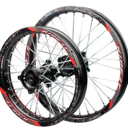 WHEEL SET 1.85 x 14 & 1.60 x 17, 90cc 110cc 125cc 140cc CRF70 XR50 Pit dirt bik Bike MotorcycleBlack