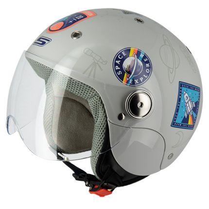 KIDS HELMET Small 47-48cm - SPUTNIK S775 Silver, S-Line JJS2G1001
