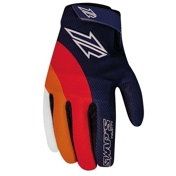 GLOVE MX SWAPS Blue/Red/Orange/White - Large, GAN095BROL