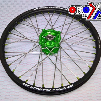 21x1.60 Wheel Kaw Black Rim/green Hub/green, Nipples, SP177.05.80.51.05