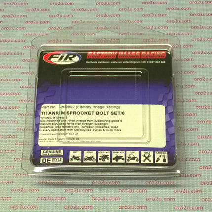 Titanium GR5 Sprocket Bolt SET/6, M8x30 Standard Sprocket Bolts, /