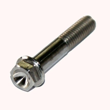 Titanium GR5 Bolt M6 x 30mm Each, Flange OD: 11mm / Hex Size: 8mm, /