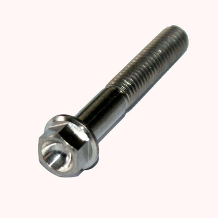 Titanium GR5 Bolt M6 x 40mm Each, Flange OD: 11mm / Hex Size: 8mm, /