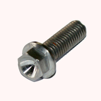 Titanium GR5 Bolt M8 x 25mm Each, Flange OD: 14mm / Hex Size: 10mm, /