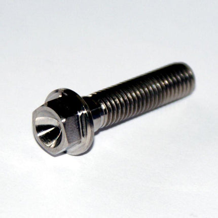 Titanium GR5 Bolt M8 x 35mm Each, Flange OD: 14mm / Hex Size: 10mm, /