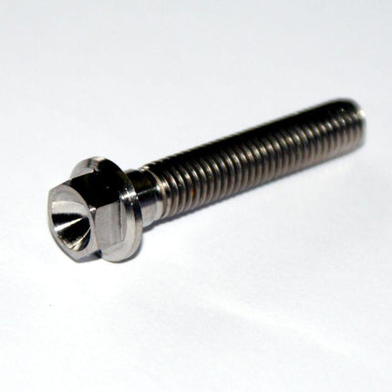 Titanium GR5 Bolt M8 x 45mm Each, Flange OD: 14mm / Hex Size: 10mm, FIR Brand /