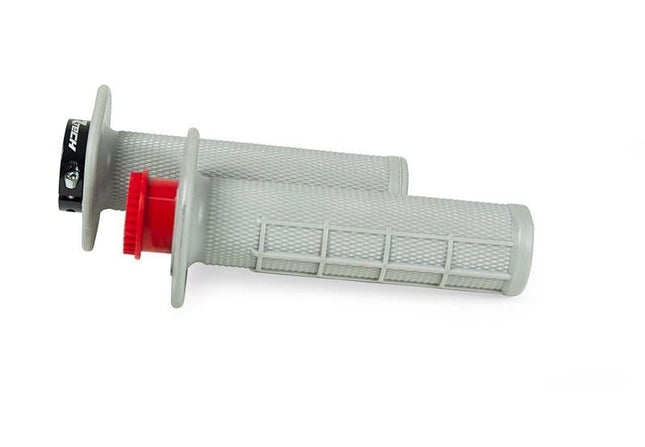Rtech Lock On Grip Set Beta, Half Waffle Grip Grey, R-MPRGRBETA21
