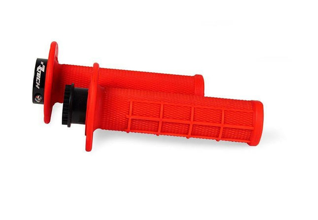 Rtech Lock On Grip Set Beta, Half Waffle Grip Red, R-MPRRFBETA21