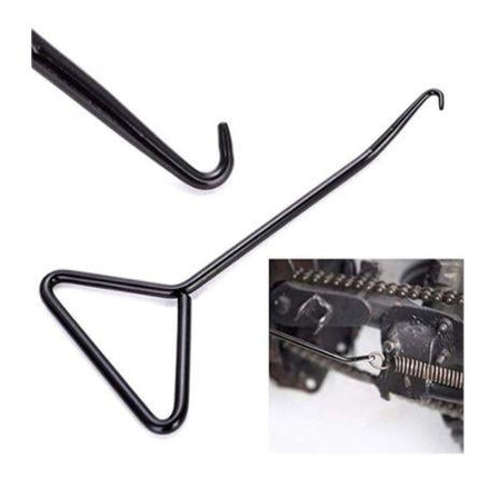 Spring Hook D-handle Puller Tool 175mm Stainless Steel Black Plated