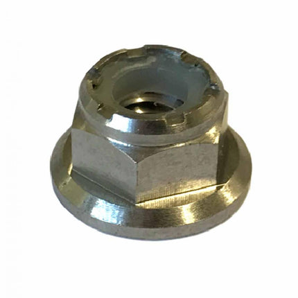 Titanium GR5 M6X1.00mm Nut, Nylon Flange / Grade 5 / Each