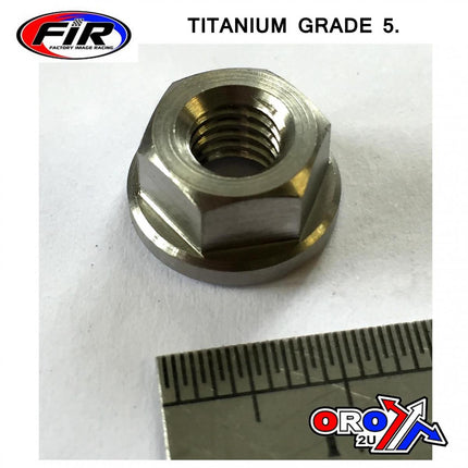 Titanium M6X1.00mm Flange Nut, Titanium Grade 5 / Each