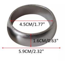 Exhaust Gasket Connector 96-21 Polaris Xcr Ranger Rzr Sportsman 440 550 600 700 800 850 900 2PCS 3610047