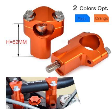 28.6mm Handlebar Clamp 52mm Risers Bar Mount In Orange for KTM Gas Gas BETA Husqvarna