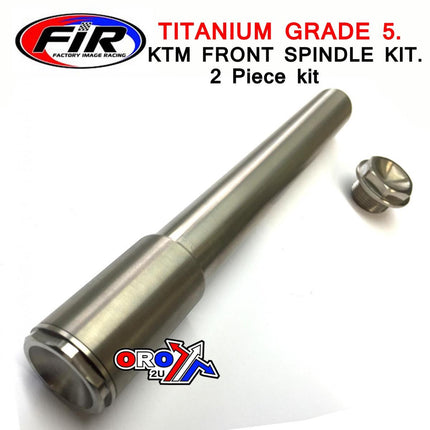 Titanium GR5 KTM Front Spindle Kit, OEM 77309081000 / Titanium Grade 5 / Each