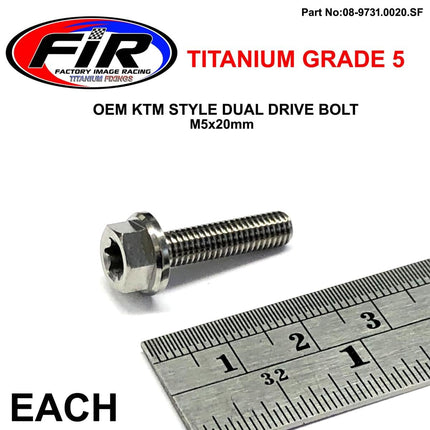 GR5 Dual/d KTM Bolt 5x20mm Ea, Titauium / KTM OEM 0015050203
