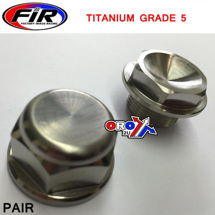 KTM Front & Rear Spindle Nuts, Titanium Grade 5 / OEM 61010086000 & 54809082000
