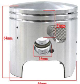 Piston Kit 86-06 Kawasaki Kdx 200 66.25mm 0.25 Oversize 13001-1317