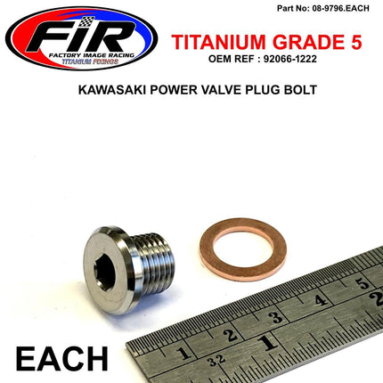 GR5 Cylinder Plug 12x10 KX500, 92066-1222 KX250 KX125 KLX650, Factroy Image Racing